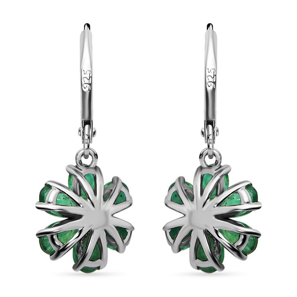 Blumenpracht AAA Kagem sambische Smaragd und Zirkon-Ohrringe- 2,29 ct. image number 3