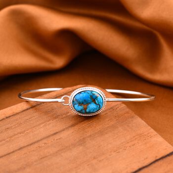 Blauer Mojave T&uuml;rkis-Armreif, 19 cm - 12,24 ct.