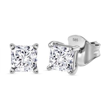 LUXURIANT SGL zertifizierte VS-EF Labor Diamant Ohrringe in 585 Wei&szlig;gold - 1 ct.