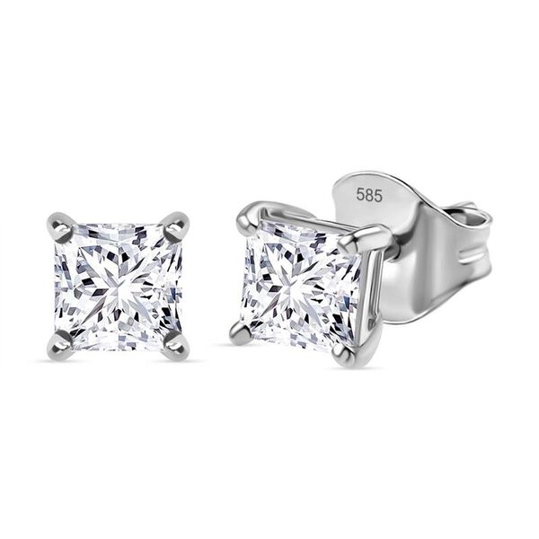 LUXURIANT SGL zertifizierte VS-EF Labor Diamant Ohrringe in 585 Wei&szlig;gold - 1 ct.