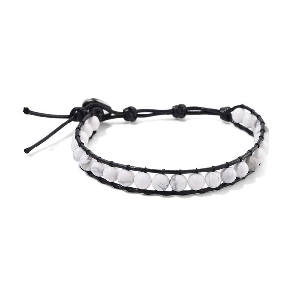 Flexibles wei&szlig;es Howlith Armband - 35 ct.