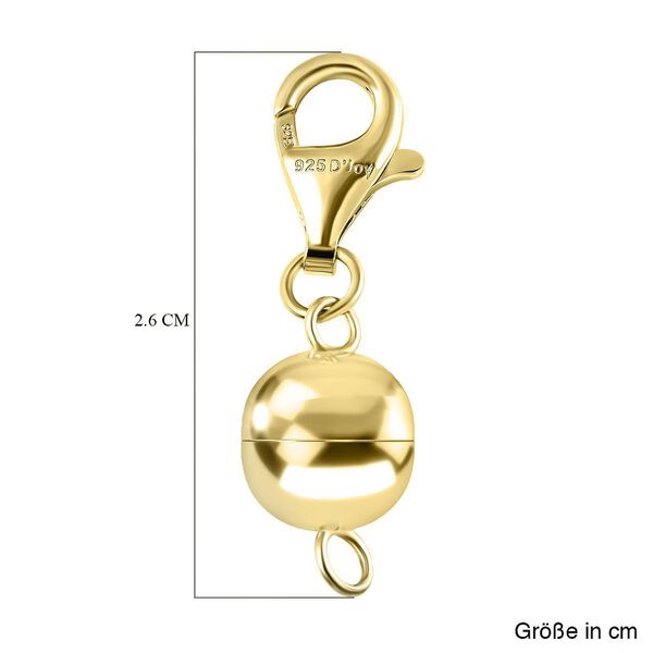 3er Set Magnetverschluss, 925 Silber vergoldet image number 4