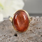 Korevora Sonnenstein Ring 925 Silber 585 Vergoldet image number 1