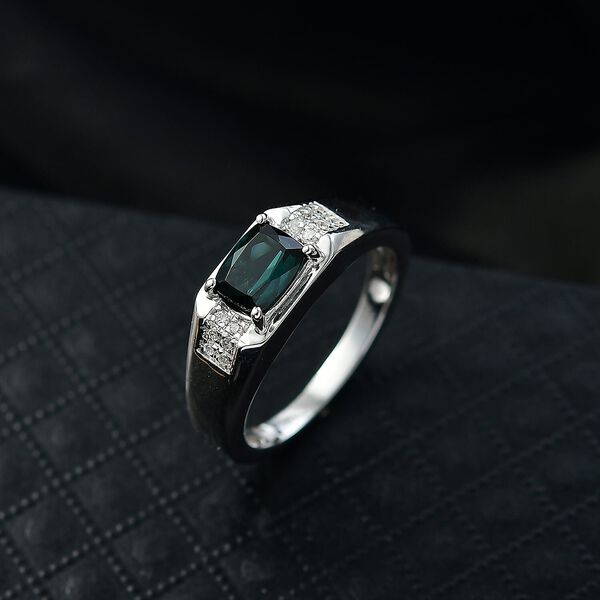 LUXORO AAA Indicolith und Diamant Ring 417 Wei&szlig;gold - 1,47 ct. image number 1