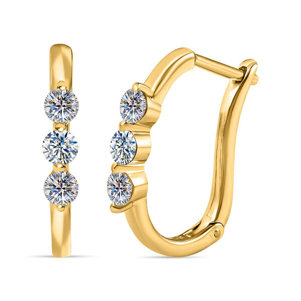 Trilogie Moissanit Ohrringe - 0,60 ct.