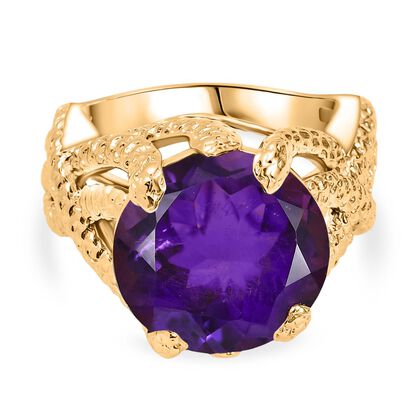 Afrikanischer Amethyst Ring Messing (Gr&ouml;&szlig;e 19.00) ca. 9,76 ct