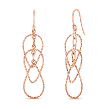 925 Silber ros&eacute;vergoldetOhrringe ca. 2,70g