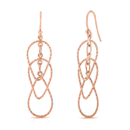 925 Silber ros&eacute;vergoldetOhrringe ca. 2,70g