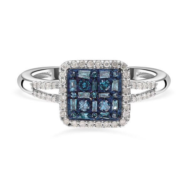 Blauer und weißer Diamant-Ring - 0,50 ct. image number 0