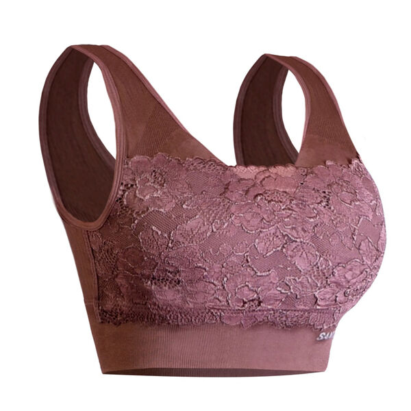 SANKOM - R&uuml;ckenst&uuml;tze Haltungskorrektur Push-up Spitzen-BH, Gr&ouml;&szlig;e M/L, 80-85 cm, Schwarz image number 6