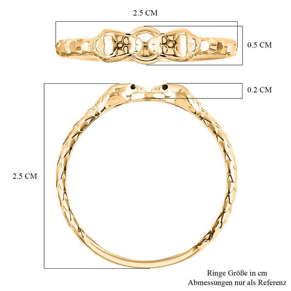 Royal Bali Kollektion - Schlangen Ring in  375 Gold image number 5