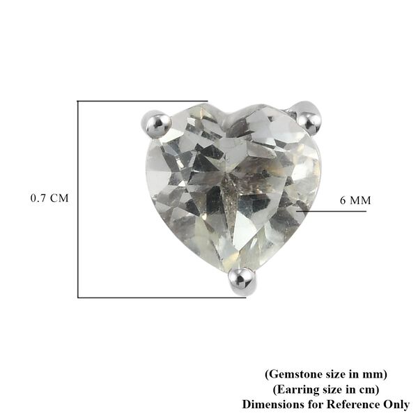 Prasiolith Ohrstecker - 1,33 ct. image number 4