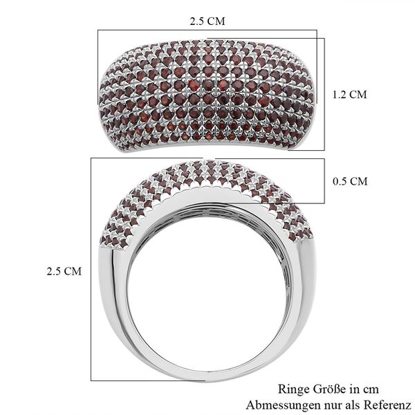 Roter Granat Ring, 925 Silber rhodiniert (Größe 16.00) ca. 0,37 ct image number 6