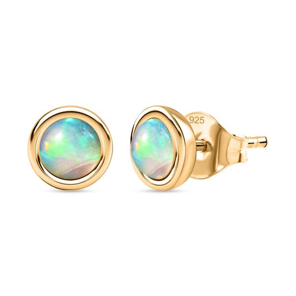 AA &auml;thiopisches Welo Opal-Schmuckset, 925 Silber mit Gelbgold Vermeil - 1,02 ct. image number 8