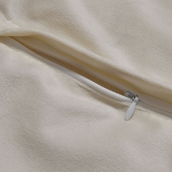 2-tlg. Mikropl&uuml;sch Zierkissenbez&uuml;ge, 45 x 45 und 60 x 60 cm, elfenbeinfarben image number 5