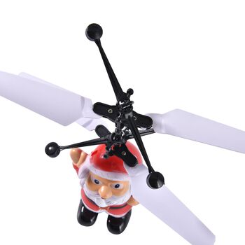 Fliegender Weihnachtsmann mit Sensor