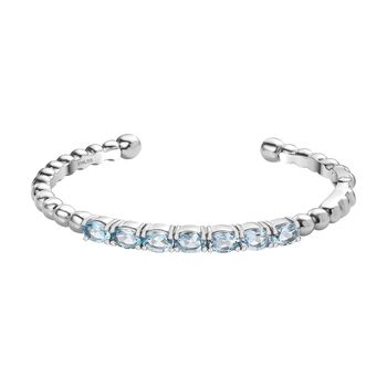 Himmelblauer Topas-Armreif, 19 cm - 6,81 ct.