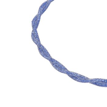 Blaue Kristall 50+5cm Halskette