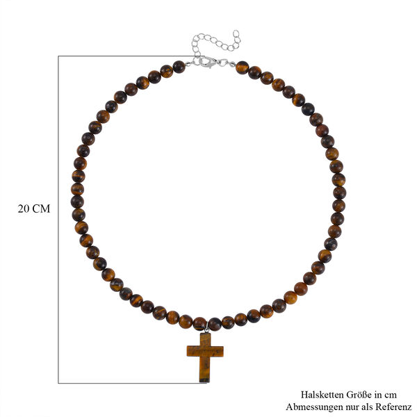 Gelbes Tigerauge Halskette, ca. 50 cm, ca. 265.00 ct image number 6