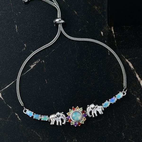 AA Nat&uuml;rliches, &auml;thiopisches Welo Opal und Multi-Edelstein 19cm Armband - 2,29 ct. image number 2