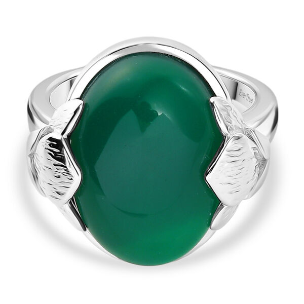 EVER TRUE Verde Onyx Ring Nickelfreies Messing (Gr&ouml;&szlig;e 16.00) ca. 13,54 ct