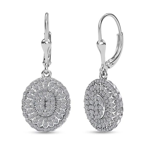 LUXURIANT DIAMOND - Lab Grown Diamant SI-GH Ohrringe 925 Silber Rhodiniert ca. 0,99 ct.