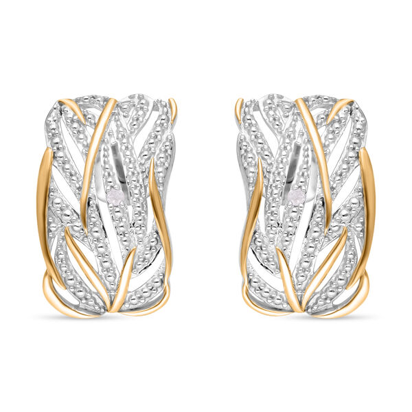 Wei&szlig;er Diamant P3 Ohrringe 925 Silber platiniert