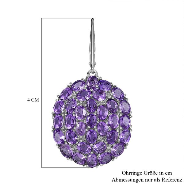 Afrikanische Amethyst Ohrringe, 316L Edelstahl ca. 11.35 ct image number 6