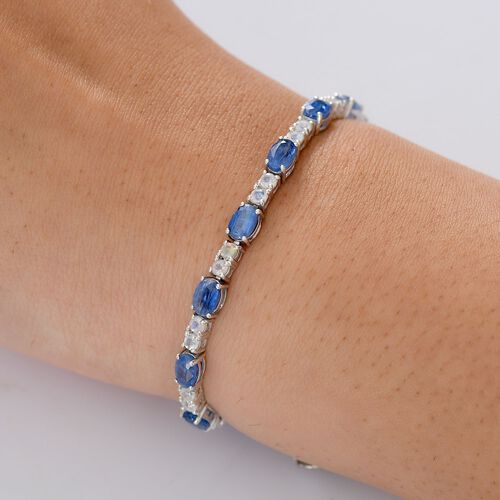 D joy Kyanit, Premium Regenbogen Mondstein Armband ca. 19 cm 925 Silber rhodiniert ca. 10,86 ct. image number 1
