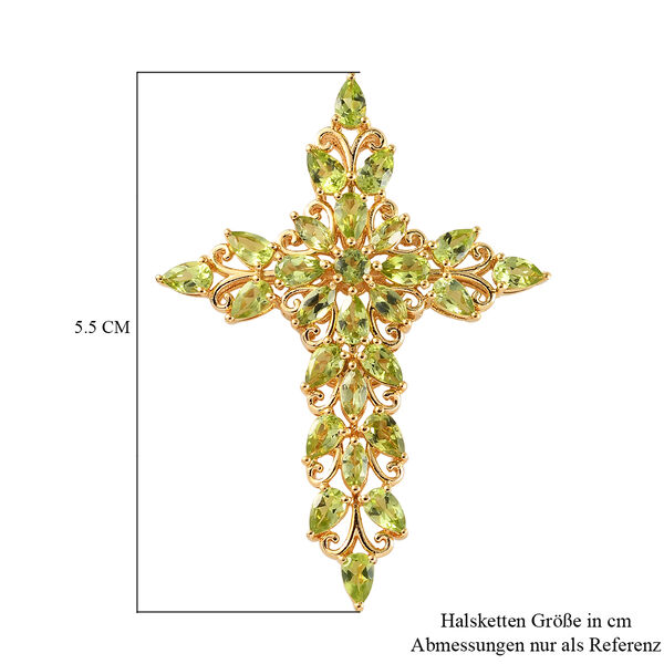 Nat&uuml;rlicher Peridot-Anh&auml;nger in Silber, 5,32 ct. image number 6