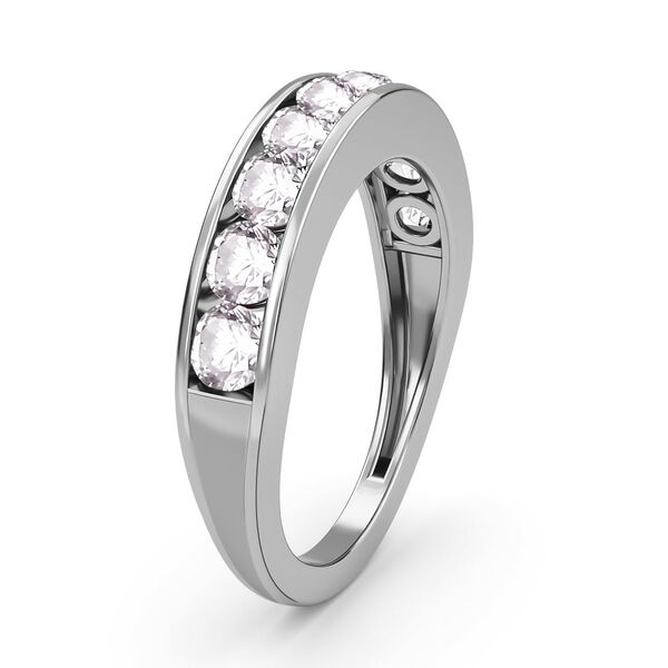 Diamant Half Eternity-Ring, I2-GH SGL zertifiziert, 585 Wei&szlig;gold (Gr&ouml;&szlig;e 17.00) ca. 1,00 ct image number 5