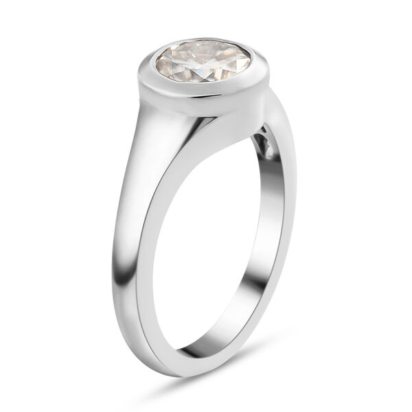 88 Facetten Moissanit-Ring, 925 Silber platiniert  ca. 1,43 ct image number 5