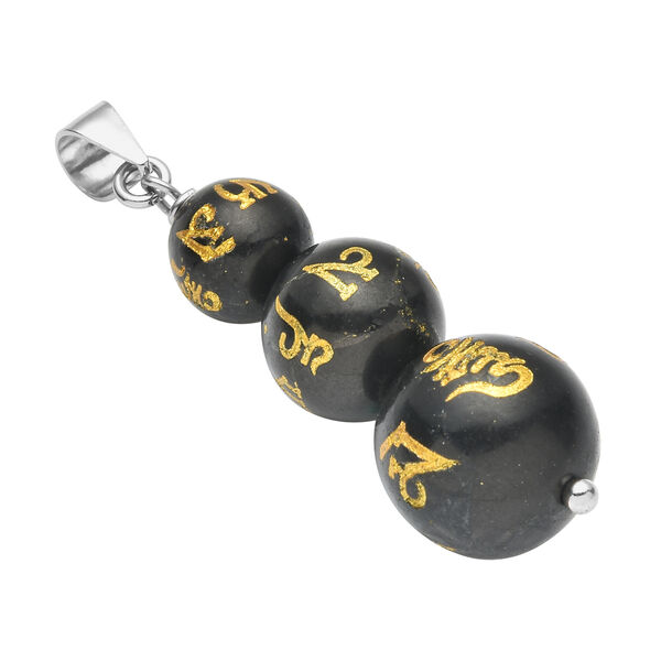 Feng shui Shungit Anh&auml;nger 925 Silber rhodiniert image number 4