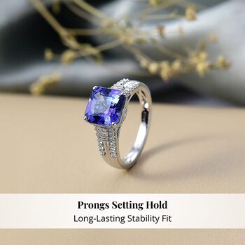 RHAPSODY AAAA Tansanit und Diamant Ring in 950 Platin - 4,54 ct.