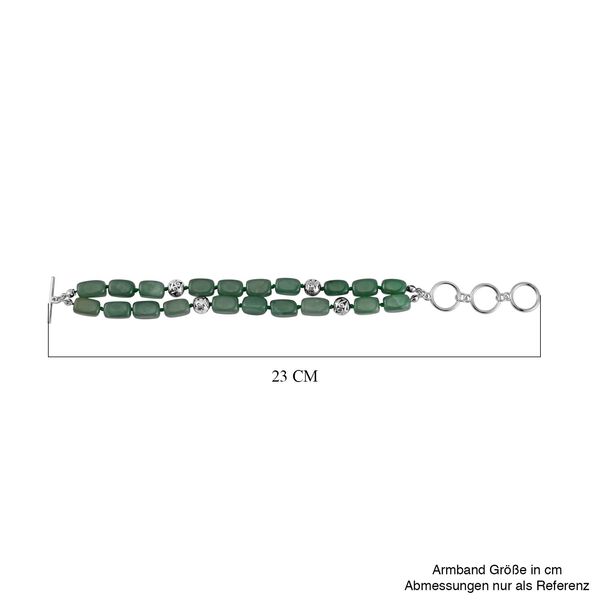 Doppellagiges, gr&uuml;nes Aventurin-Armband, 18 cm - 200 ct. image number 5