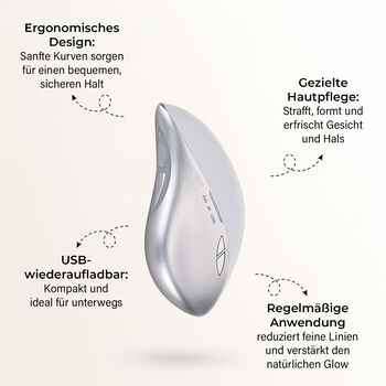 Beautech Multifunktionales Beauty-Ger&auml;t mit Lichttherapie, USB, 13,3&times;7,5&times;3,5 cm, Wei&szlig;