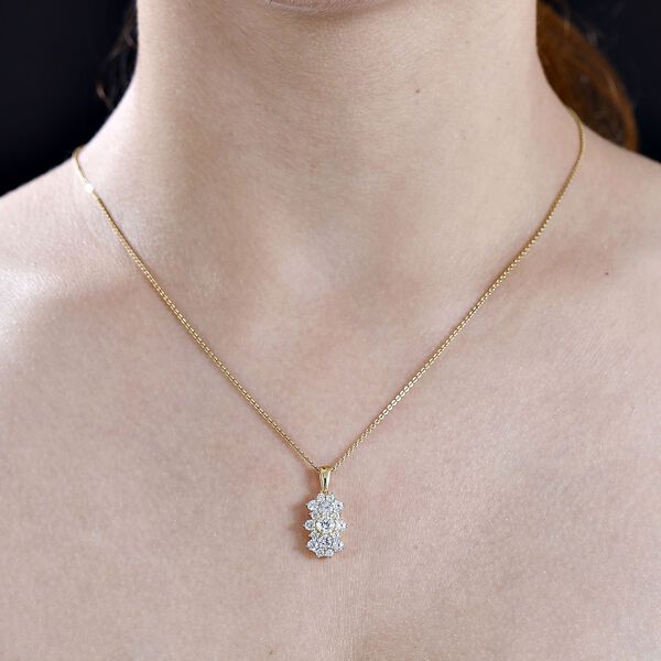 J Francis gefertigt mit SWAROVSKI Zirkonia Anh&auml;nger 925 Silber 750 Gelbgold Vermeil image number 3