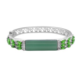 Gr&uuml;ner Aventurin, neongr&uuml;ner Kristall Armreif, ca. 18 cm