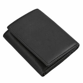 Klassische Geldbörse, 100% echtes Leder, RFID geschützt, schwarz