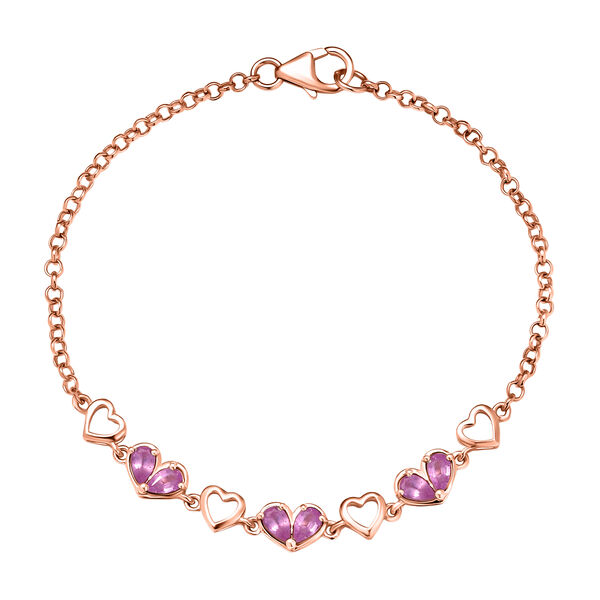 D'Joy Ilakaka rosa Saphir 19cm Armband - 1,70 ct.