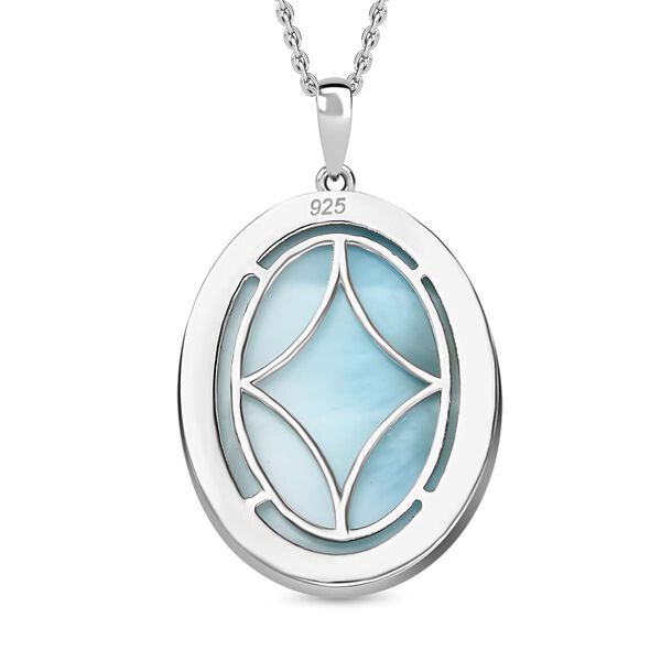 AA Larimar Anh&auml;nger mit 45 cm Kette- 25,50 ct. image number 5