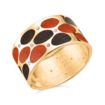 Wei&szlig;er Kristall Armreif ca. 17 cm emailliert