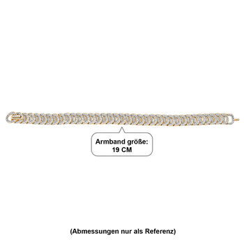 EVER TRUE Wei&szlig;er Diamant Armband ca. 19 cm Nickelfreies Messing (10-15 Werktage Lieferzeit)
