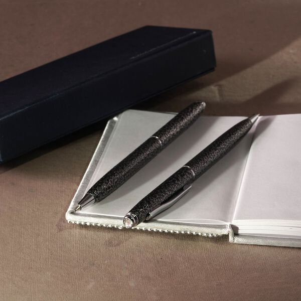 2er Set -  Kugelschreiber mit Kristall, metallic-grau image number 2