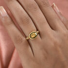 Labradorit Solitär Ring 925 Silber 585 Vergoldet image number 2