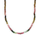 D'Joy Mehrfarbig-Turmalin Halskette ca. 45 cm + 5 cm Extender, 925 Silber rhodiniert ca. 40,00 ct.