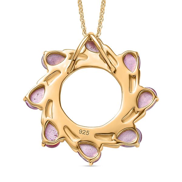 Maulbeer Mondstein Anh&auml;nger mit 45cm Kette - 4,40 ct. image number 4