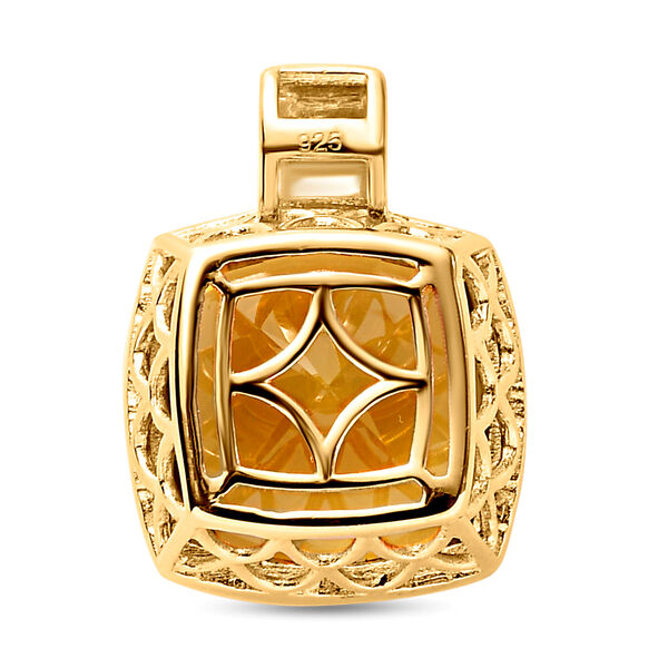 Ouro Verde-Quarz Anh&auml;nger, 925 Silber vergoldet ca. 11.27 ct image number 5