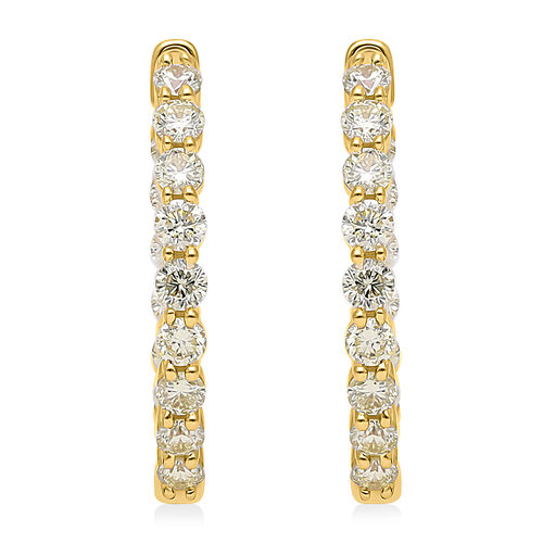 LUXORO natürliche, gelbe Diamant I1 SGL zertifizierte Creolen - 1 ct. image number 0