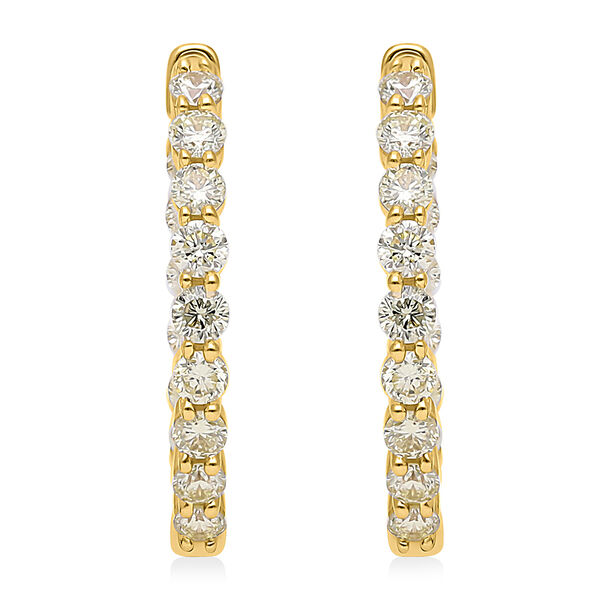 Nat&uuml;rliche, gelbe Diamant Ohrringe, I1 SGL zertifiziert, 585 Gelbgold ca. 1.00 ct